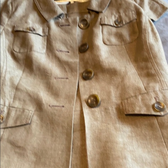 Ann Taylor brown linen blend skirt suit - Picture 8 of 11